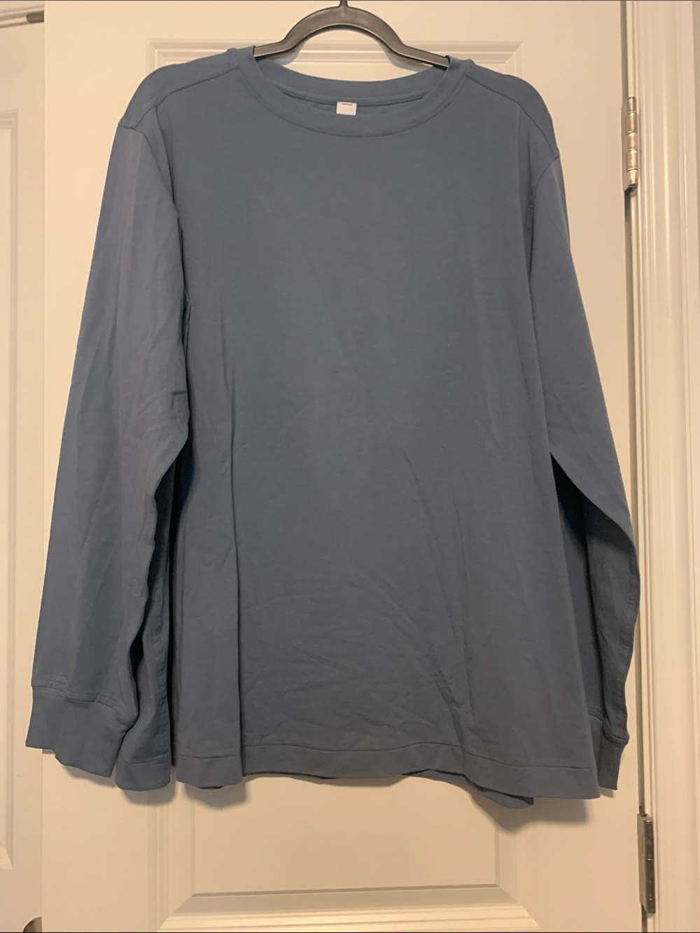 lululemon athletica All Yours Organic Cotton Long Sleeve, Steel Blue, Sz XL, NWT